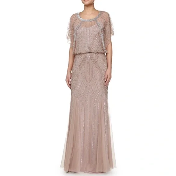 women's beaded dolman-sleeve dress Long Sleeve Sequin Formal Beaded Dress main image 0